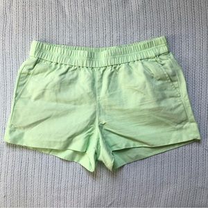 BOGO J.Crew green boardwalk pull on shorts elastic waistband pockets